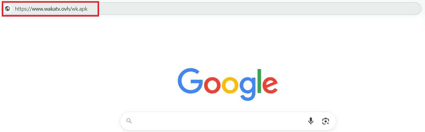 Téléchargement direct de WAKA TV APK avec Google Chrome